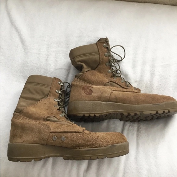Marine Corps McRae coyote brown combat boots size 9 1/2 wide - Picture 8 of 11